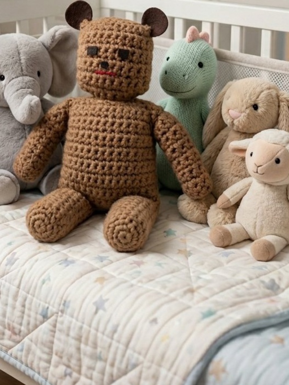 Handmade | Crochet Bear - one of a kind Rustic Cottage Decor